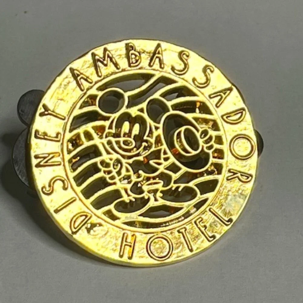 Tokyo Disney Resort Ambassador Hotel Mickey Mouse Gold Pin Badge Collection